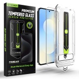 Folie Samsung Galaxy S25 FE, deblocare prin amprenta, Asteroid GSM TitanGlass CrystalHD, transparenta