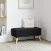 Bancheta, en.casa, PXUN-0102 Salford, 79x39x39 cm, mdf, poliester, lemn, negru, cu spatiu depozitare HausGarden Leisure