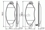 Set placute frana,frana disc FORD TRANSIT bus (FD, FB, FS, FZ, FC) (2000 - 2006) BOSCH 0 986 494 037