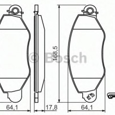 Set placute frana,frana disc FORD TRANSIT platou / sasiu (FM, FN) (2000 - 2006) BOSCH 0 986 494 037