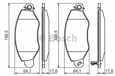 Set placute frana,frana disc FORD TRANSIT bus (FD, FB, FS, FZ, FC) (2000 - 2006) BOSCH 0 986 494 037 foto