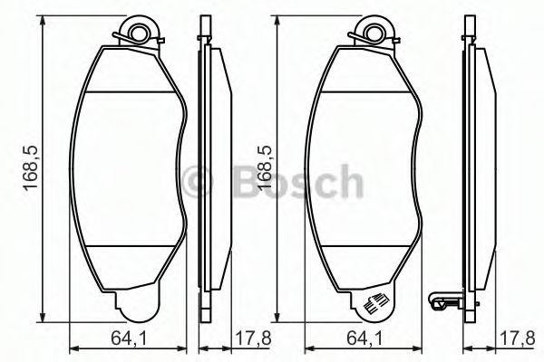 Set placute frana,frana disc FORD TRANSIT bus (FD, FB, FS, FZ, FC) (2000 - 2006) BOSCH 0 986 494 037