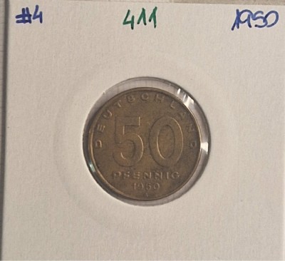 411 Germany, RDG, German Democratic Republic, 50 Pfennigs 1950, KM#4 foto