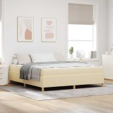 VidaXL Pat cu arcuri Crem și Bej și Alb 180 x 200 cm țesătură 3398960
