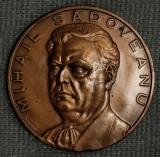 Medalie Mihai Sadoveanu 1961 gravor Grudinschi ,6 cm