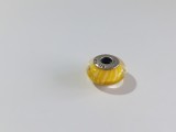 Talisman Pandora sticla de murano-790678- yellow candy stripes#27