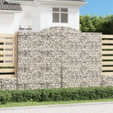 Coșuri gabion arcuite, 9 buc, 300x50x220/240cm, fier galvanizat