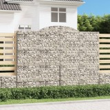 Cosuri gabion arcuite, 7 buc, 300x30x220/240cm, fier galvanizat GartenMobel Dekor, vidaXL