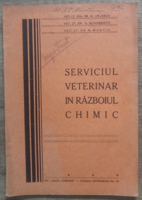 Serviciul veterinar in razboiul chimic/ 1938 foto