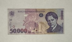 Bancnota Romania 50000 lei 1996 VF+