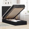 VidaXL Cadru de pat otoman cu saltea țesătură neagră 90x190cm 3313887