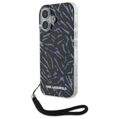 Husa iPhone 16 Karl Lagerfeld Hardcase, Zebra With Cord, mov, KLHCP16SHZBPKCCU foto