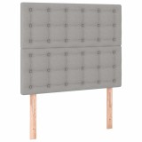 Cumpara ieftin Tablie de pat gri deschis 80x5x118/128 cm, material textil