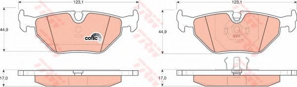 Set placute frana,frana disc BMW Seria 3 Compact (E36) (1994 - 2000) TRW GDB917