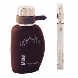 Set apa de toaleta barbati Milan World Senses, 100 + 10 ml, Gri, 100 ml