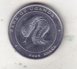 bnk mnd Uganda 100 shillings 2004 unc , zodiacul chinezesc - sarpe