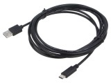 Cablu USB 2.0 A la C, 3m, negru, aurit