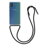Husa pentru Samsung Galaxy M30s, Silicon, Negru, 50844.01, Textil, Carcasa, Kwmobile