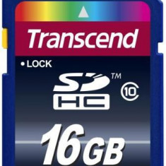Card de memorie Transcend SDHC, 16GB, Clasa 10, pana la 10 MB/s