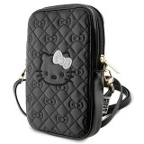 Geanta Hello Kitty Leather Quilted Bows Strap, negru, HKPBPEKHBPK