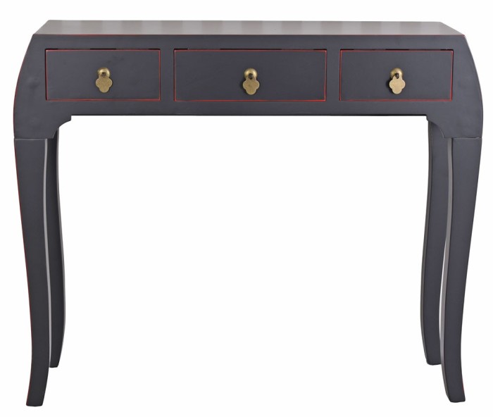 Consola exotica neagra cu trei sertare MYA041