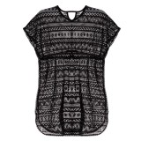 Cumpara ieftin Caftan Negru cu Dantela &amp; Legare pentru Copii