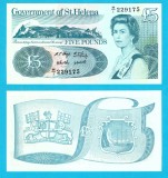 Saint Helena (Sf. Elena) (pick 11) 5 Pounds 1998 UNC serie: 229175; Saint Helena, Ascension și Tristan da Cunha