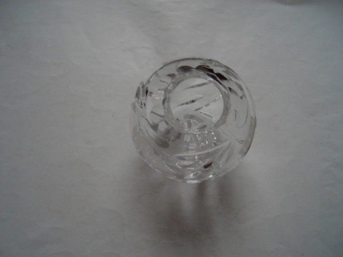 Scrumiera mare de cristal transparenta