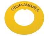 Inel Avertizare Plat 30mm, Montaj 30.5mm, Diametru 60mm, PVC, PROMET