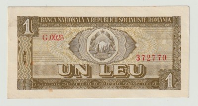 Romania, 1 leu 1966_starea din poze, fără pliuri_G.0025 372770 foto