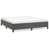 Cumpara ieftin Cadru de pat fara saltea, gri inchis, 180x200 cm, catifea
