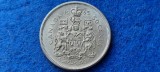 CANADA 50 CENTS 1965 XF , argint, America de Nord