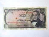 Rara! Columbia 100 Pesos Oro 1973 in stare foarte buna la cel mai mic pret