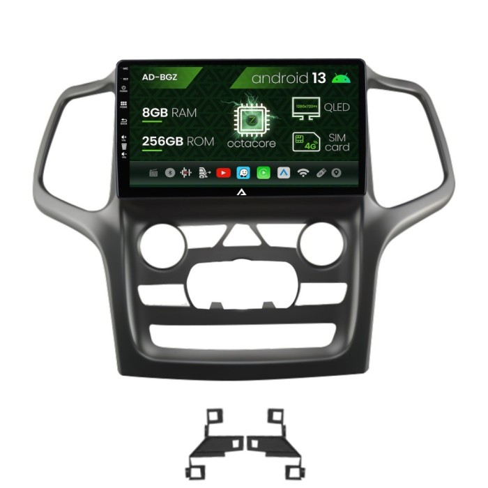 Navigatie Jeep Grand Cherokee (2014-2022), Android 13, Z-Octacore 8GB RAM + 256GB ROM, 9 Inch - AD-BGZ9008+AD-BGRKIT272
