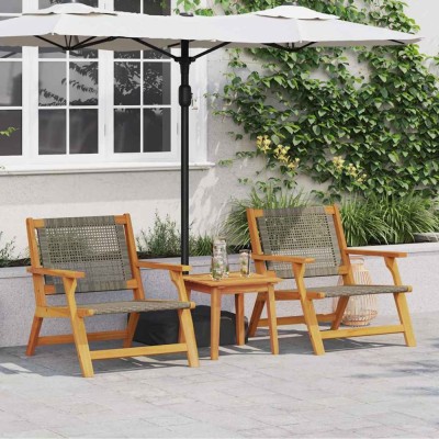 vidaXL Mobilier de grădină 2 pcs Gri 67 x 78 x 73cm 367828 foto