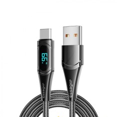 Cablu USB Type-A la Type-C Essager 100CM, cu afișaj LED - 100W