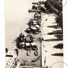 CP Tulcea - Vedere din port, RSR, circulata 1969, cu pete