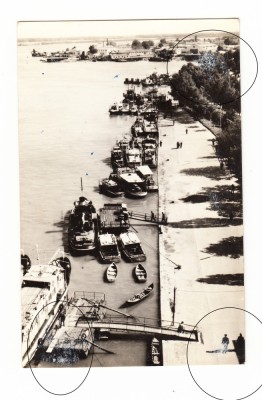 CP Tulcea - Vedere din port, RSR, circulata 1969, cu pete foto