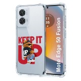 Husa antisoc pentru motorola edge 50 fusion, airbag pro, clear, keep it up