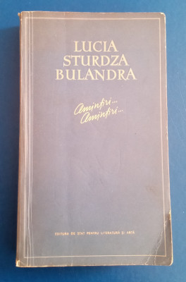 Lucia Strurdza Bulandra - AMINTIRI.. AMINTIRI foto