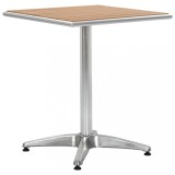 vidaXL Masă de grădină, argintiu, 60 x 60 x 70 cm, aluminiu și WPC 48718