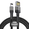 Cablu date Lightning Baseus, 480Mbps, 1.5A, 2m, CALKLF-HG1