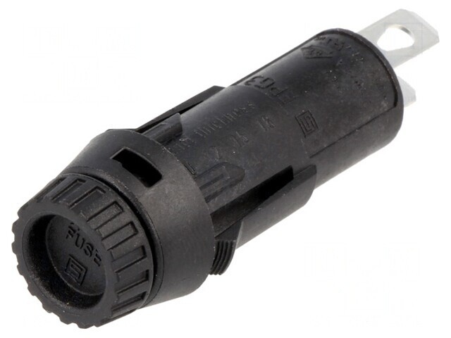 Clema Siguranțe 10A 5x20mm Panou Neagră 250V