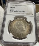 100.000 Lei 1946 Argint, Romania, NGC MS62