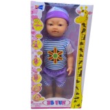 Jucarie bebe baiat interactiv creste si inchide ochii