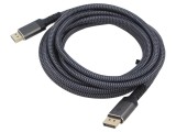 Cablu DisplayPort Goobay 2m Textil Gri, Cod 75685