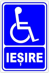 indicator de iesire pentru persoane cu handicap foto