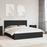 Cumpara ieftin Cadru de pat cu sertar Negru 180 x 200 cm Lemn Ingineresc