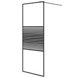 Cumpara ieftin Paravan de dus walk-in negru 80x195 cm sticla ESG transparenta