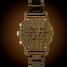 Personalizare ceas din lemn Bobo Bird foto